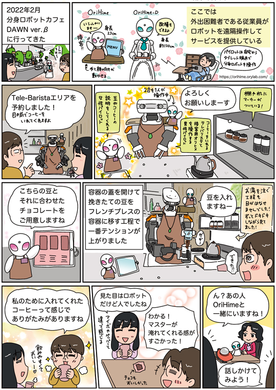 その19「 分身ロボットカフェで出会ったOriHimeは，普段使いのアバターだった」（Vol.63 No.7）